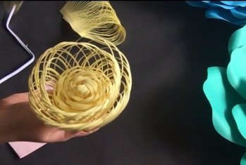 Paper flower spiral tutorial